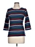 Weekend Stripes Blue 3/4 Sleeve T-Shirt Size 12 - photo 1