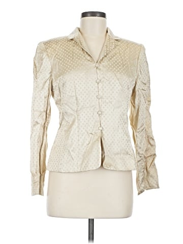 Kasper Long Sleeve Silk Top (view 1)