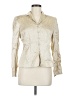 Kasper 100% Silk Metallic Ivory Long Sleeve Silk Top Size 6 - photo 1