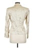Kasper 100% Silk Metallic Ivory Long Sleeve Silk Top Size 6 - photo 2