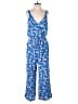 Heartloom 100% Polyester Hearts Blue Jumpsuit Size M - photo 1