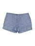 Aqua 100% Cotton Chevron-herringbone Blue Shorts Size XS - photo 1
