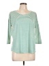 Freebird Green Teal 3/4 Sleeve Top Size L - photo 1