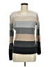 Croft & Barrow 100% Cotton Stripes Gray Pullover Sweater Size M - photo 1