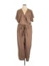 Terra & Sky Stripes Brown Jumpsuit Size 3X - photo 1