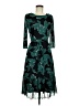 Studio One Print Green Cocktail Dress Size M (petite) - photo 1