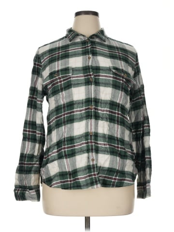 American Eagle Outfitters Long Sleeve Button-Down Shirt (view 1)