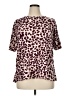 Cuddl Duds Animal Print Burgundy Short Sleeve Blouse Size XL - photo 1