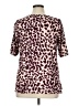 Cuddl Duds Animal Print Burgundy Short Sleeve Blouse Size XL - photo 2