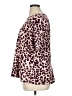 Cuddl Duds Animal Print Burgundy Short Sleeve Blouse Size XL - photo 5