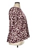 Cuddl Duds Animal Print Burgundy Short Sleeve Blouse Size XL - photo 4