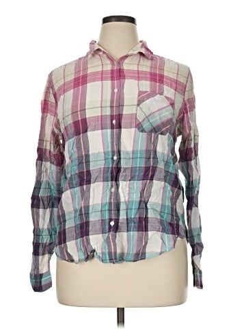 American Eagle Outfitters Long Sleeve Button-Down Shirt (view 1)