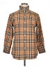 Burberry 100% Cotton Brown Tan Classic Check Button Down Size 14 - photo 1
