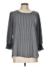 West Kei 100% Polyester Gray 3/4 Sleeve Blouse Size L - photo 1
