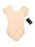 Bloch Solid Tan Pink Leotard Size 6X - 7 - photo 1