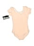 Bloch Solid Tan Pink Leotard Size 6X - 7 - photo 2