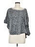 Chaser Animal Print Silver 3/4 Sleeve T-Shirt Size M - photo 1