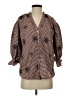 Zara Stars Brown 3/4 Sleeve Blouse Size XS - photo 1