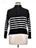 DKNY Stripes Black Turtleneck Sweater Size XL - photo 1