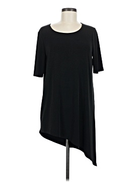 chicos t shirt dress Women's Embroidered Cotton Shirtdress in Black size 20/22-XXL