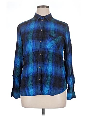 American Eagle Outfitters Long Sleeve Button-Down Shirt (view 1)