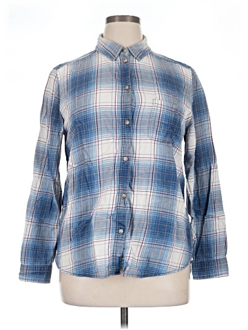 American Eagle Outfitters Long Sleeve Button-Down Shirt (view 1)