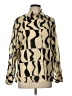 Massimo Dutti Animal Print Gold Long Sleeve Blouse Size 10 - photo 1