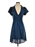 BCBGMAXAZRIA Solid Blue Cocktail Dress Size XS - photo 1