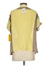 LeyenDecker 100% Silk Color Block Yellow Short Sleeve Silk Top Size 2 - photo 2