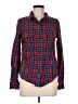 Forever 21 100% Cotton Plaid Red Long Sleeve Button-Down Shirt Size M - photo 1