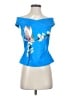 Ted Baker London Blue Short Sleeve Top Size 4 (1) - photo 1