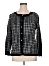 Nina Leonard Checkered-gingham Black Cardigan Size XL - photo 1