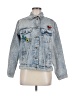 Honey Punch Graphic Blue Denim Jacket Size M - photo 1