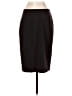 Focus 2000 Solid Black Brown Formal Skirt Size 4 - photo 2