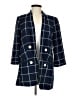 Express 100% Polyester Plaid Blue Coat Size M - photo 1