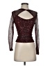 Shein 100% Polyester Burgundy Long Sleeve Top Size 2 - photo 1