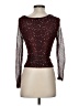 Shein 100% Polyester Burgundy Long Sleeve Top Size 2 - photo 2