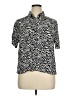 Zara Animal Print Silver Short Sleeve Blouse Size XL - photo 1