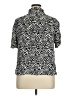 Zara Animal Print Silver Short Sleeve Blouse Size XL - photo 2
