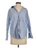 Zara Stripes Blue Long Sleeve Button-Down Shirt Size XS - photo 1