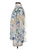 Express 100% Polyester Floral Ivory 3/4 Sleeve Blouse Size S - photo 5