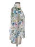 Express 100% Polyester Floral Ivory 3/4 Sleeve Blouse Size S - photo 4