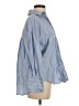 Zara Stripes Blue Long Sleeve Button-Down Shirt Size XS - photo 4