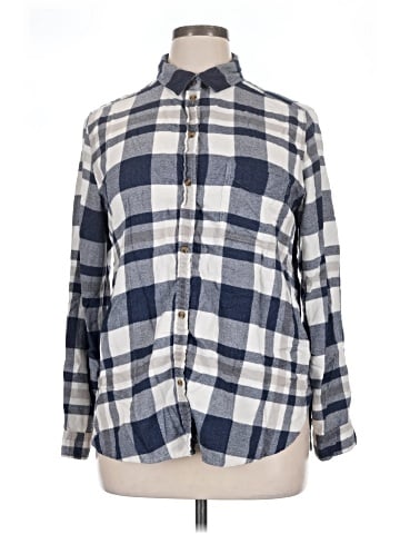 American Eagle Outfitters Long Sleeve Button-Down Shirt (view 1)