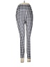 X by Gottex Checkered-gingham Black Leggings Size M - photo 1