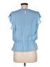 Naked Zebra 100% Polyester Blue Short Sleeve Blouse Size M - photo 2