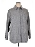 Athleta Chevron-herringbone Gray Long Sleeve Button-Down Shirt Size XL - photo 1