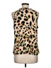 CAbi 100% Polyester Animal Print Leopard Print Gold Sleeveless Blouse Size M - photo 2