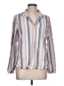 Cloth & Stone Stripes Pink Long Sleeve Blouse Size L - photo 1
