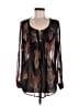 Daniel Rainn 100% Polyester Black Long Sleeve Blouse Size M - photo 1